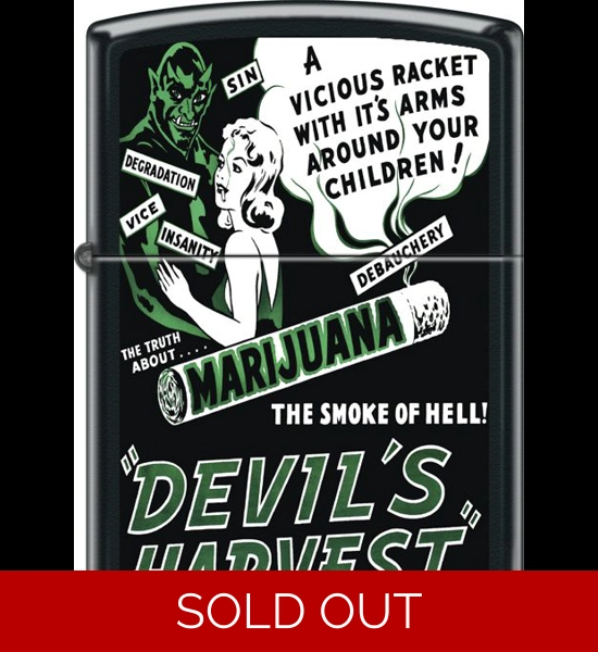 Devil's Harvest Black Matte Zippo Lighter